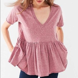 Urban Outfitters Truly Madly Deeply Peplum Tee
